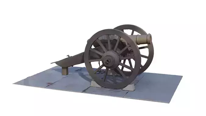 Yongdudondae Cannon in Ganghwado Island 3D model