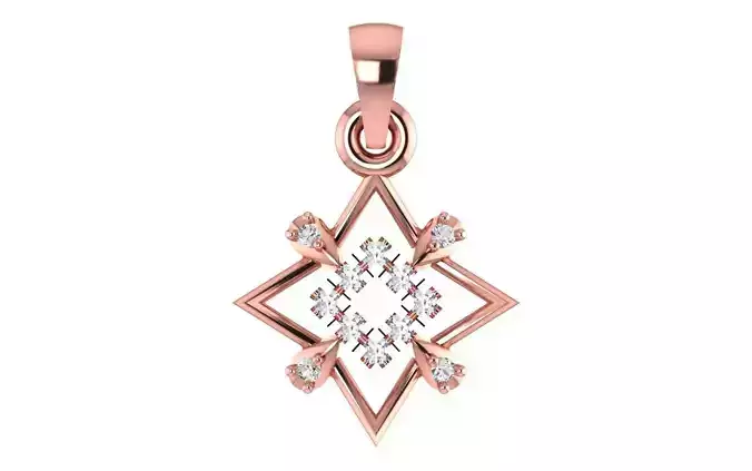 Women Pendant Charm 3dm STL OBJ FBX Render Details