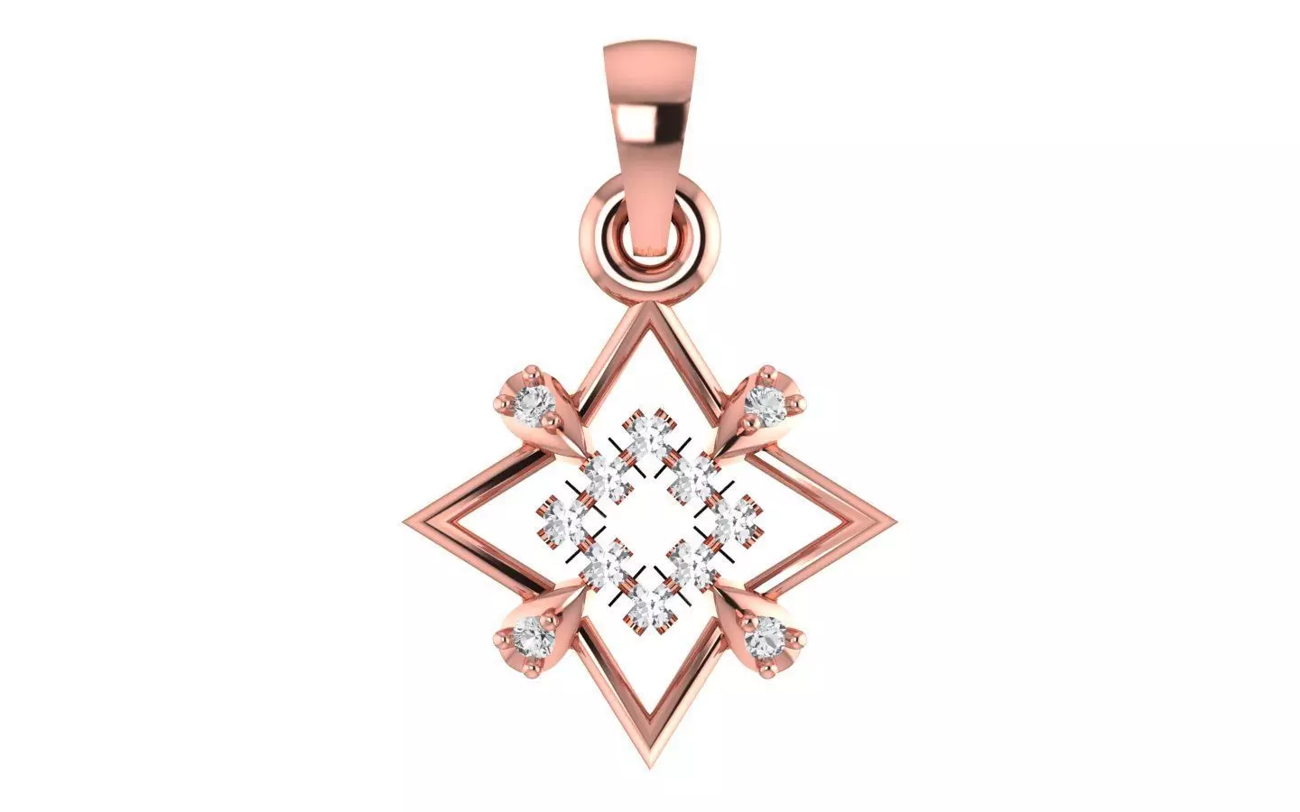 Women Pendant Charm 3dm STL OBJ FBX Render Details 3D print model_0