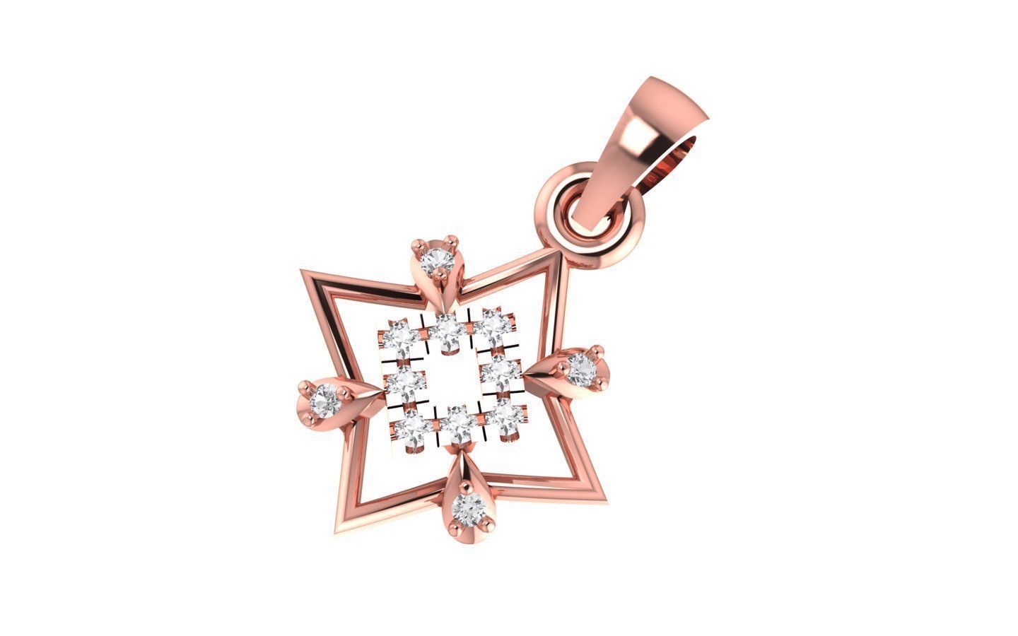 Women Pendant Charm 3dm STL OBJ FBX Render Details 3D print model_1