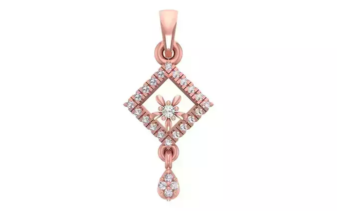 Women Tiny Pendant 3dm STL OBJ FBX Render Details