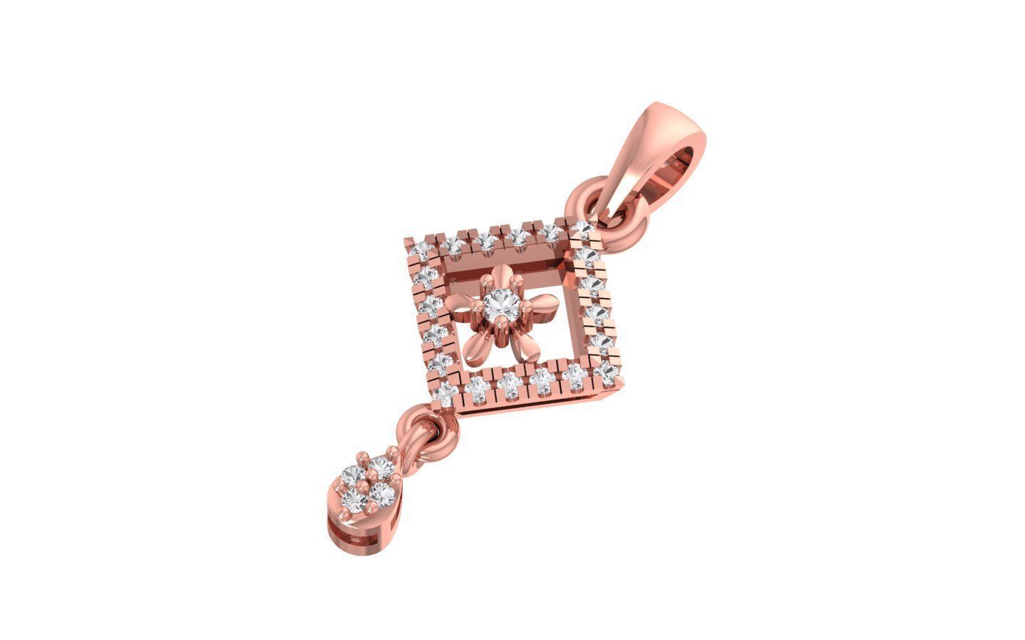 Women Tiny Pendant 3dm STL OBJ FBX Render Details 3D print model_2