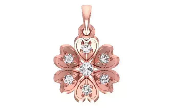 Women Heart Pendant 3D printable jewelry 