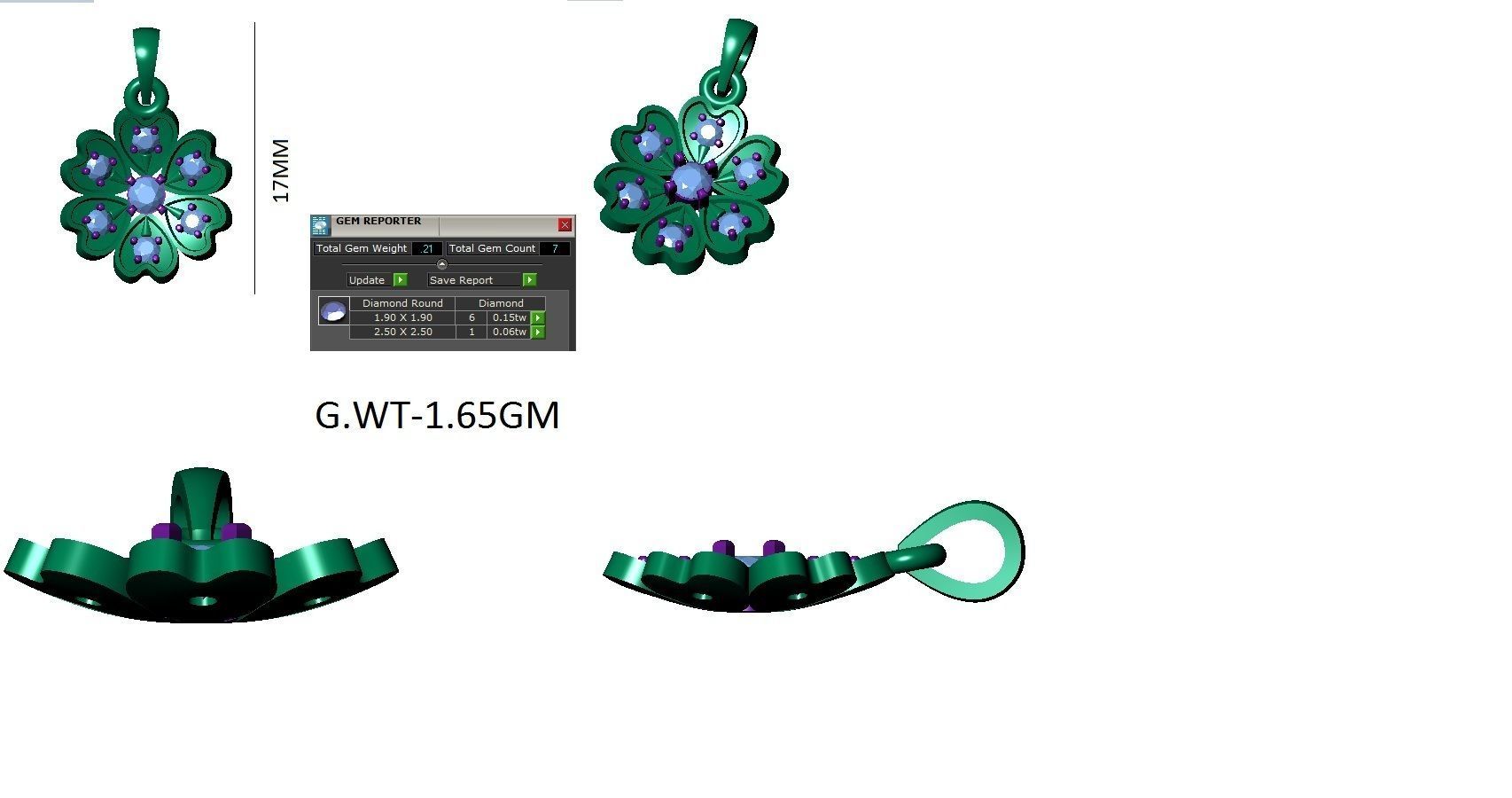 Women Heart Pendant 3D printable jewelry  3D print model_3