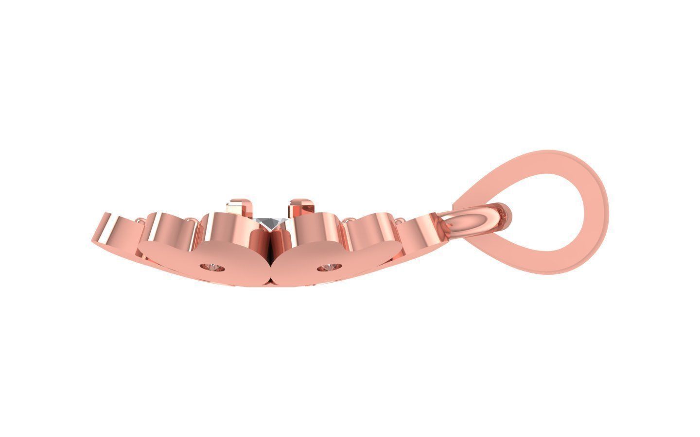 Women Heart Pendant 3D printable jewelry  3D print model_1