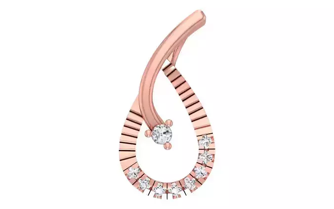 Women Diamond Pendant 3dm STL OBJ FBX Render Details 3D print model