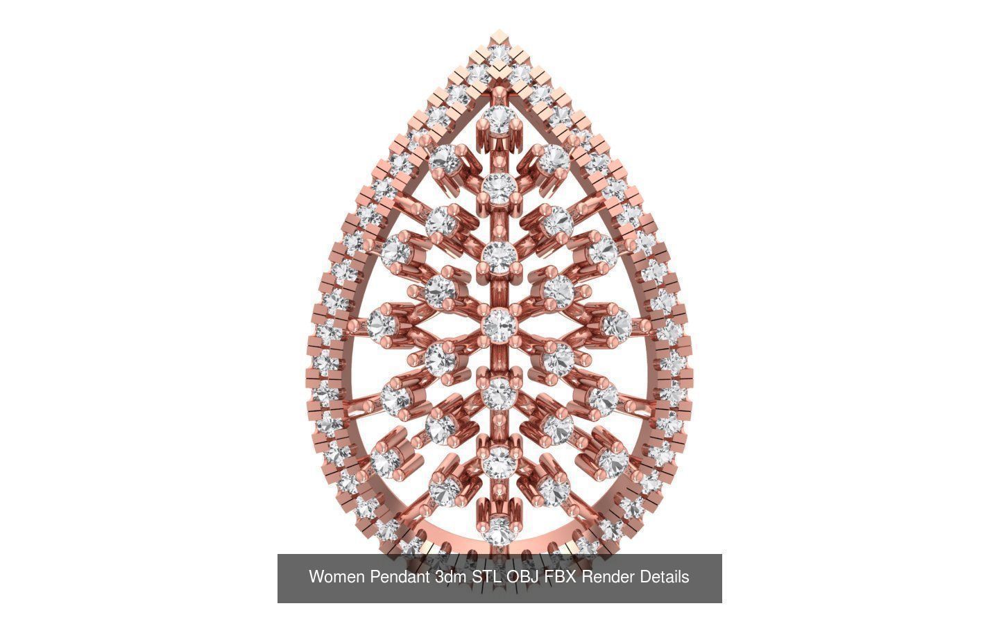 143 Women Unique Pendant 3dm STL OBJ FBX Details Collection _17