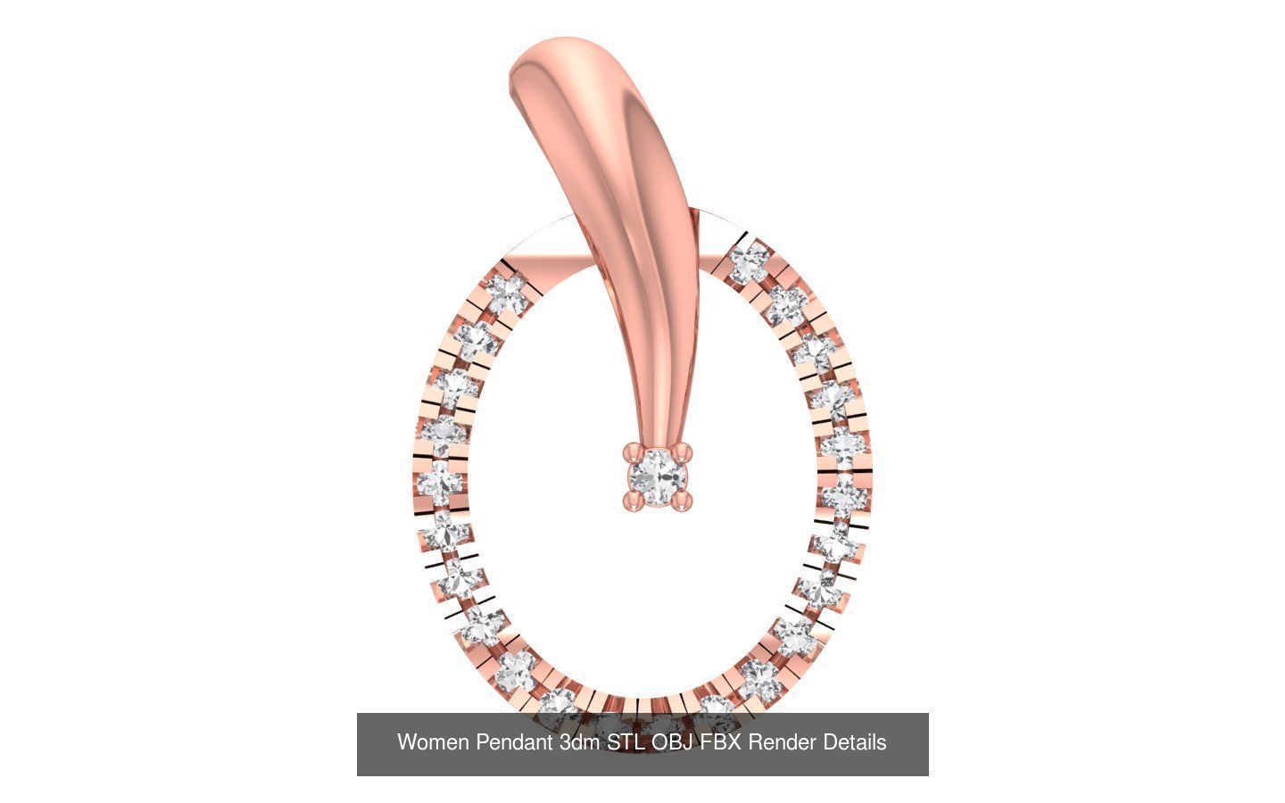 143 Women Unique Pendant 3dm STL OBJ FBX Details Collection _56