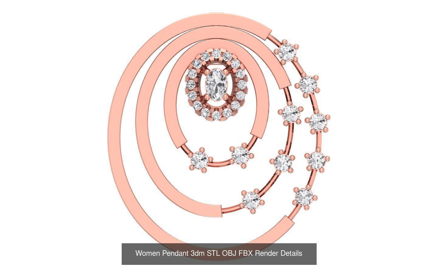 143 Women Unique Pendant 3dm STL OBJ FBX Details Collection _23