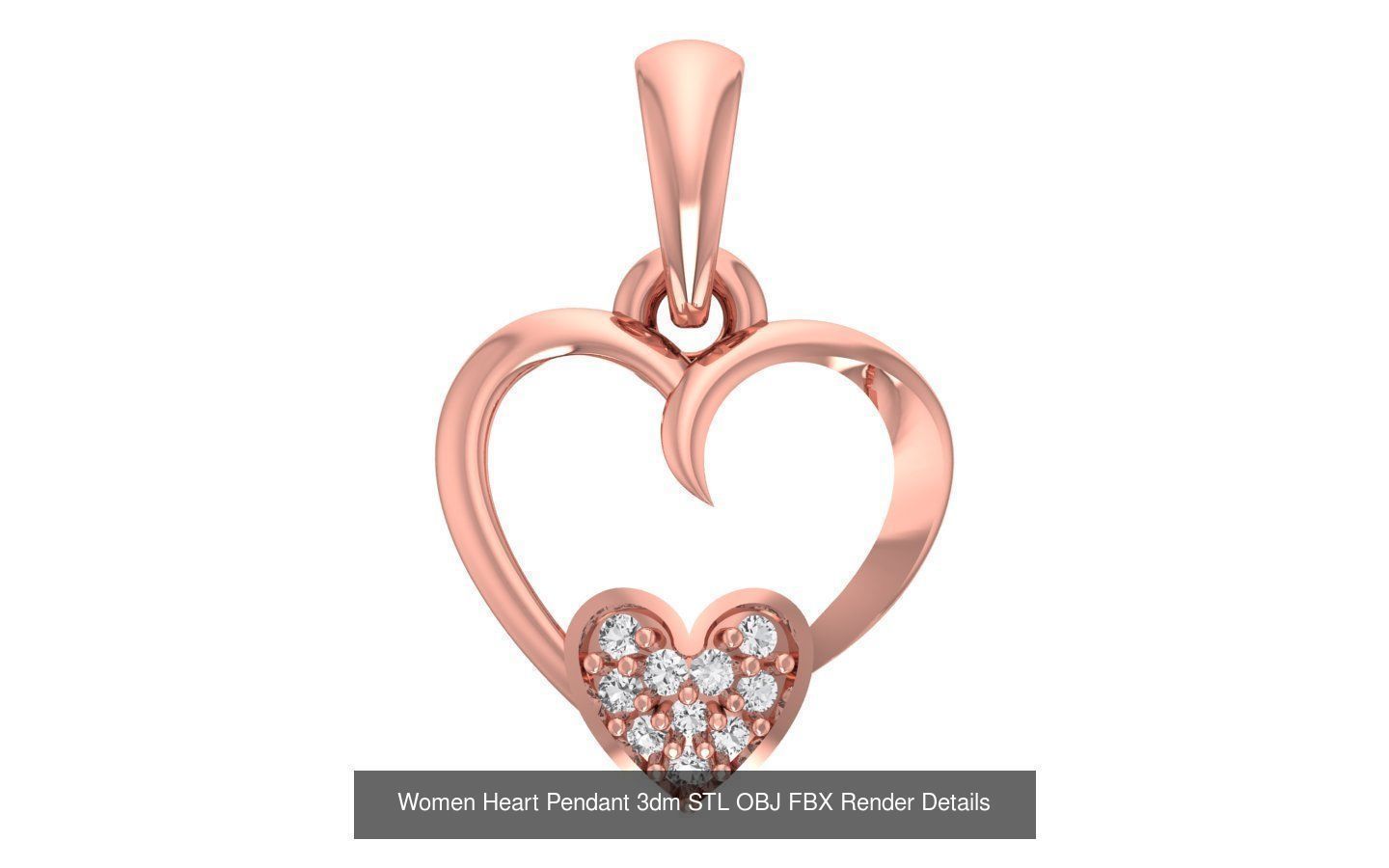 143 Women Unique Pendant 3dm STL OBJ FBX Details Collection _98