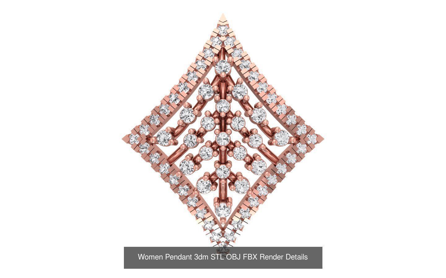 143 Women Unique Pendant 3dm STL OBJ FBX Details Collection _10