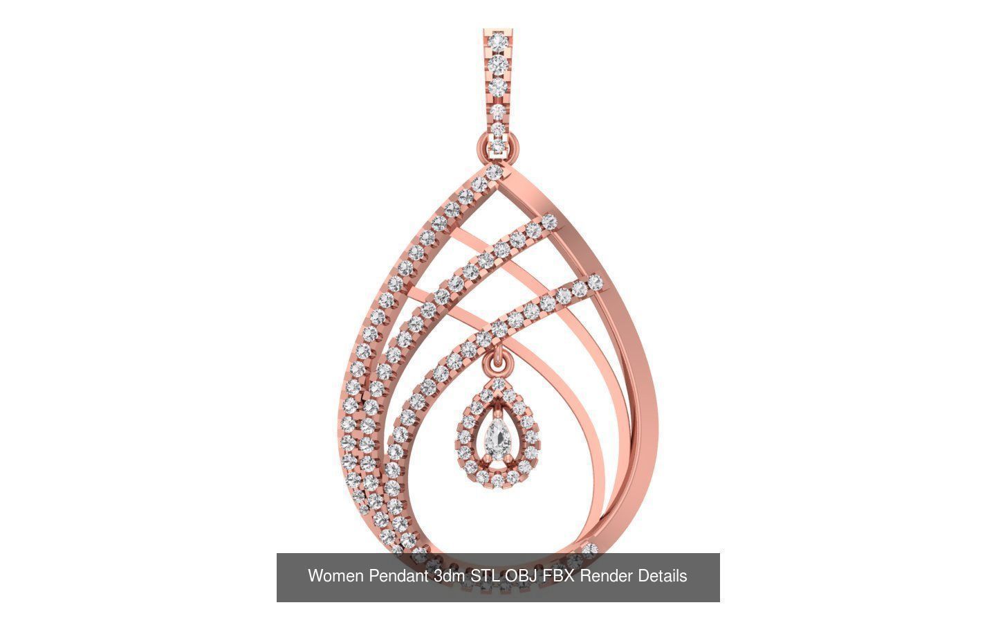 143 Women Unique Pendant 3dm STL OBJ FBX Details Collection _28