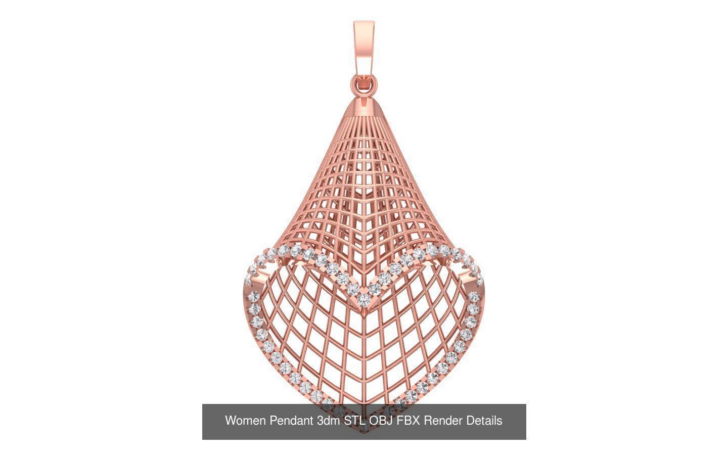143 Women Unique Pendant 3dm STL OBJ FBX Details Collection _47
