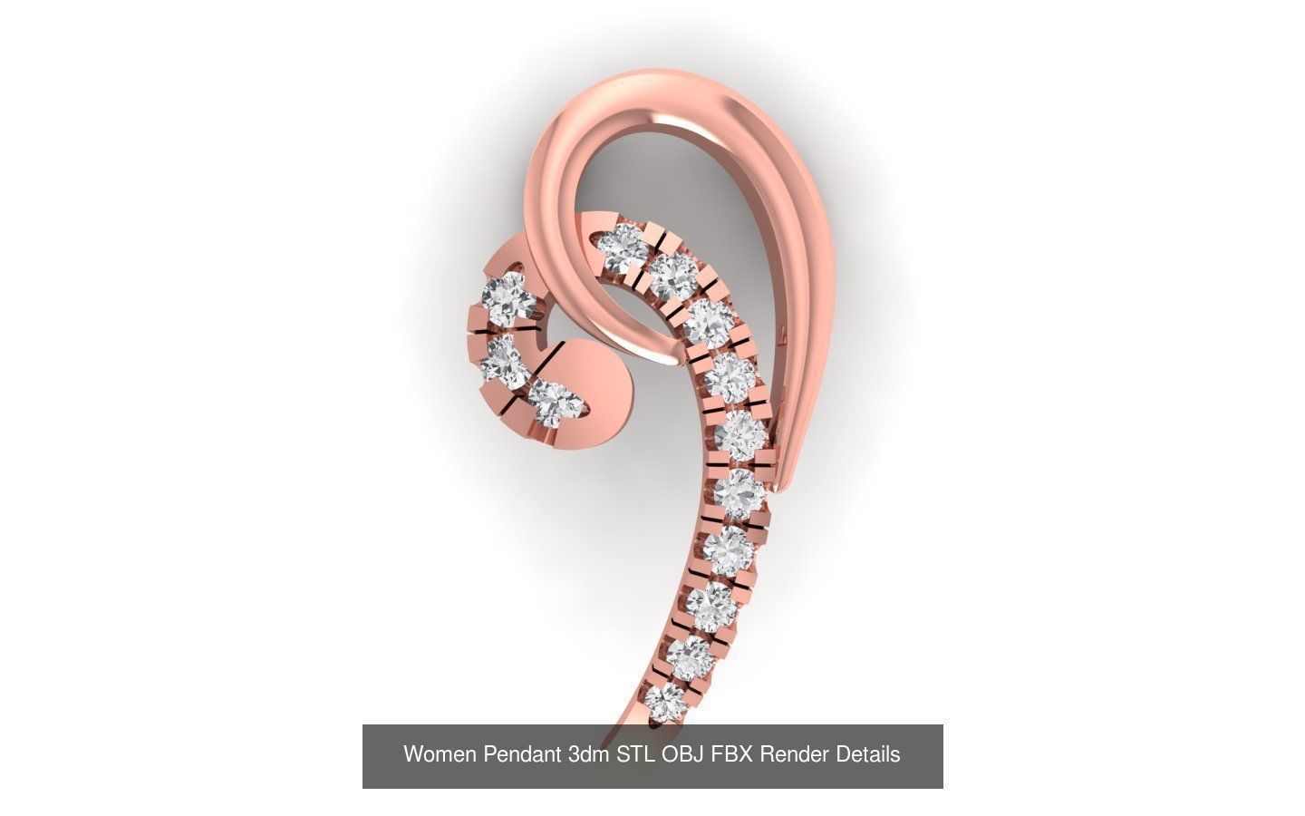 143 Women Unique Pendant 3dm STL OBJ FBX Details Collection _104