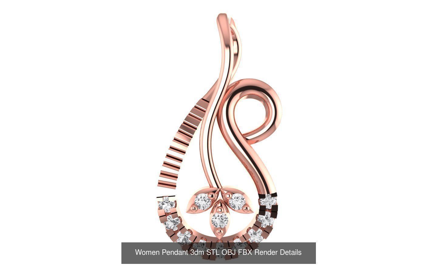 143 Women Unique Pendant 3dm STL OBJ FBX Details Collection _141