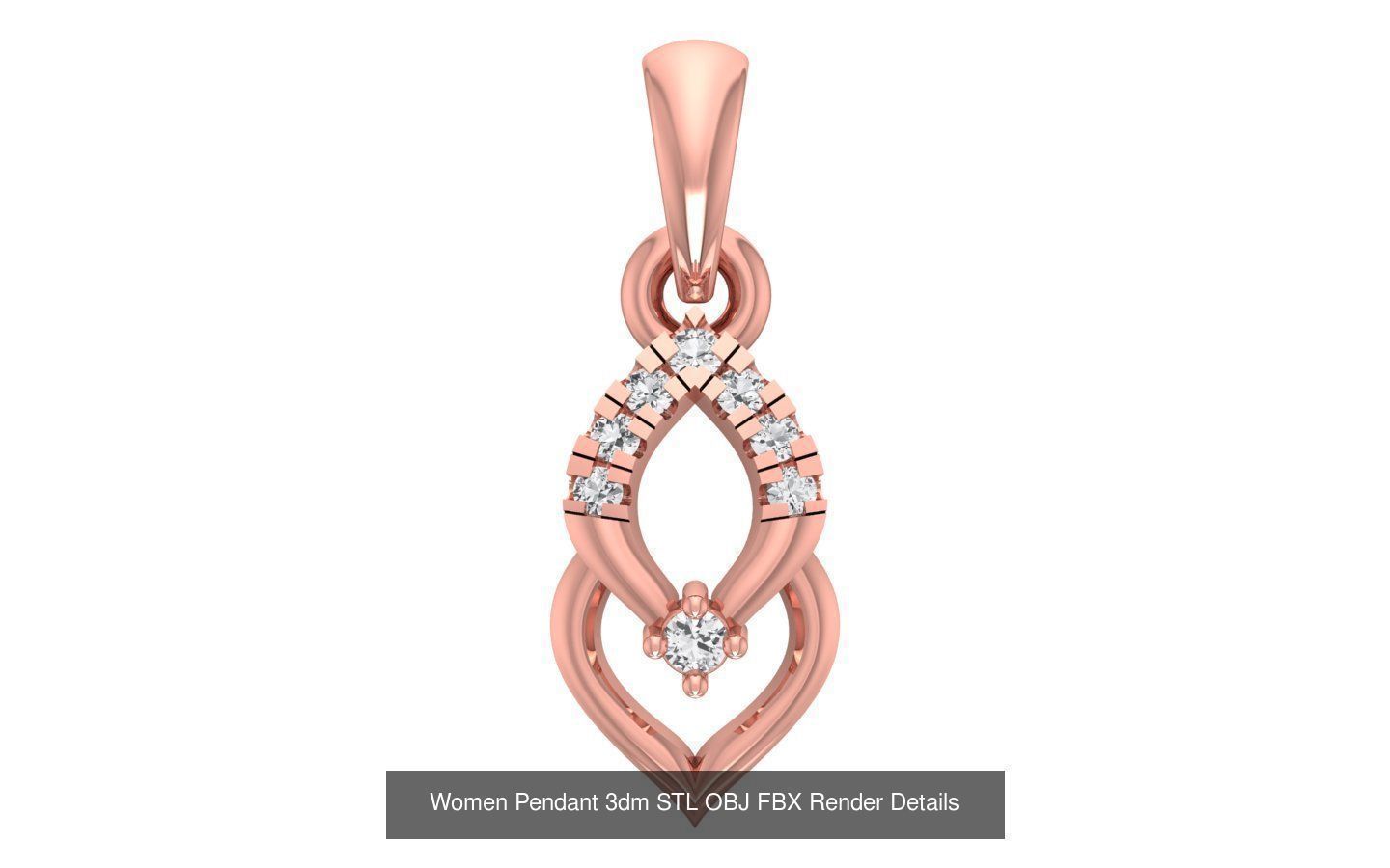143 Women Unique Pendant 3dm STL OBJ FBX Details Collection _61