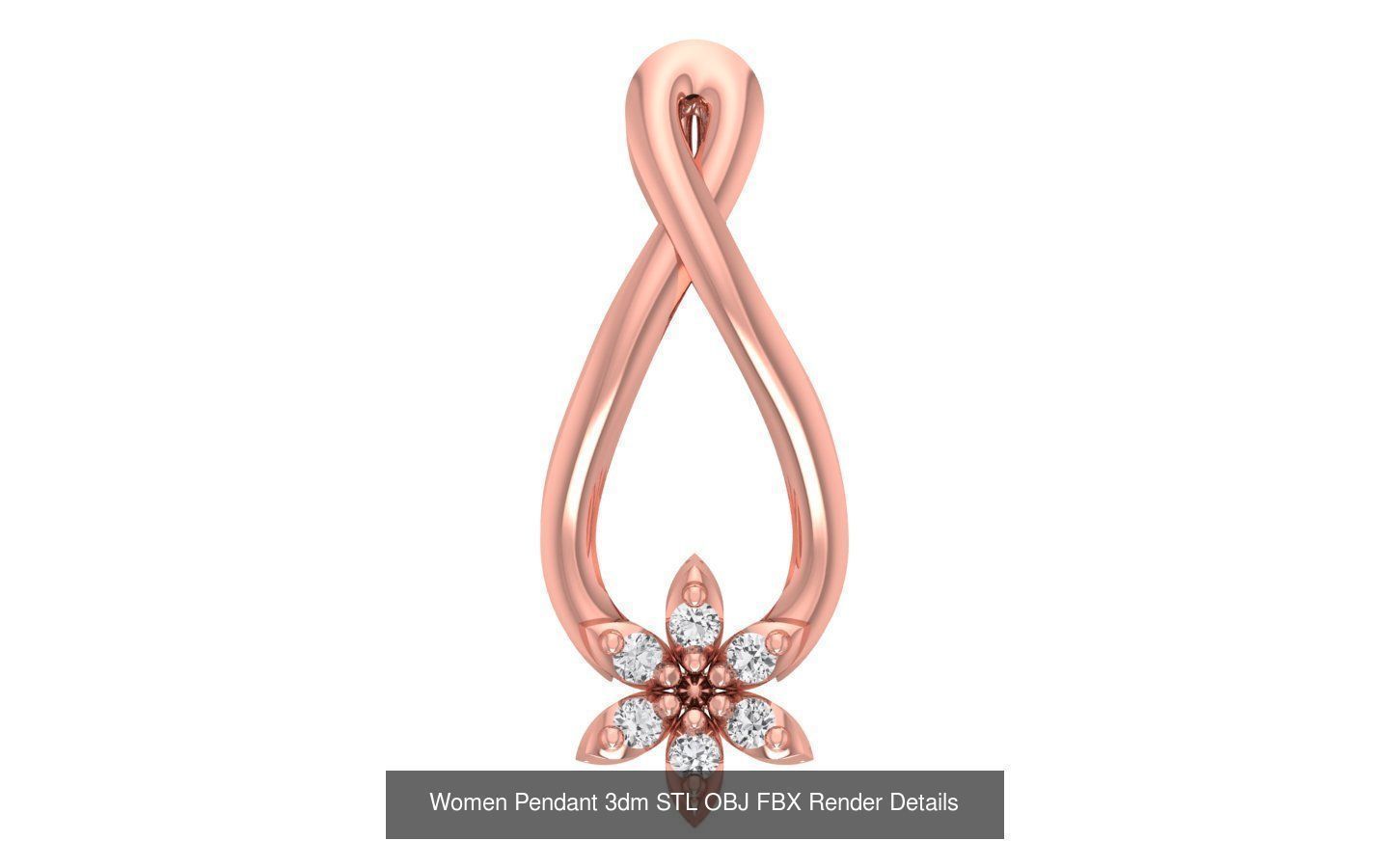 143 Women Unique Pendant 3dm STL OBJ FBX Details Collection _71