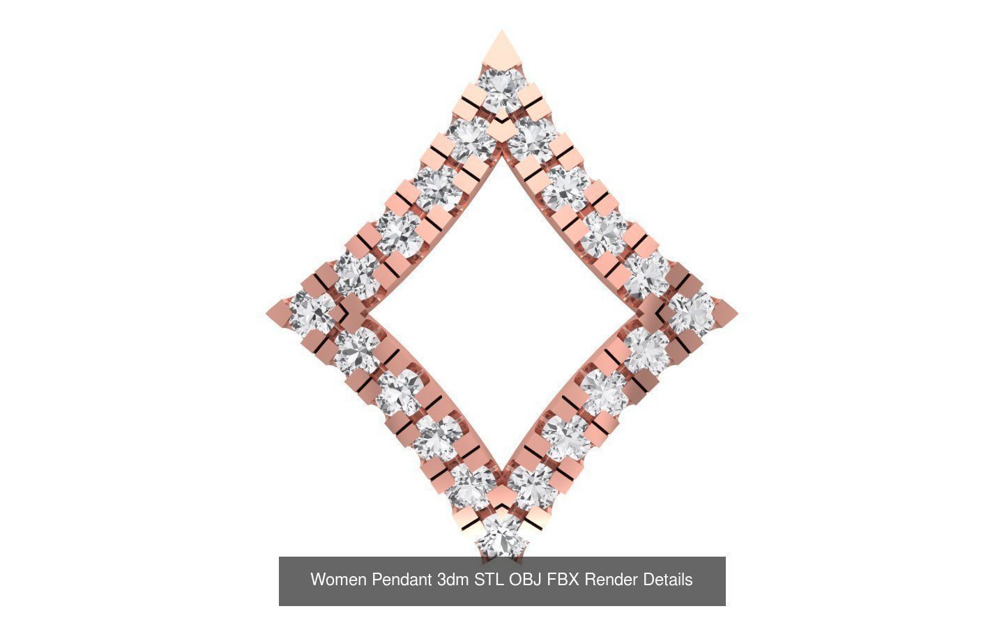 143 Women Unique Pendant 3dm STL OBJ FBX Details Collection _126