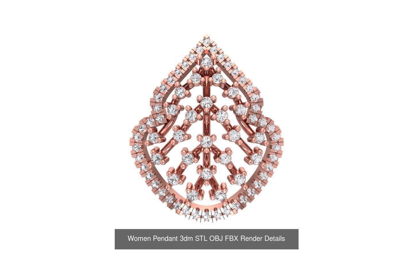 143 Women Unique Pendant 3dm STL OBJ FBX Details Collection _9