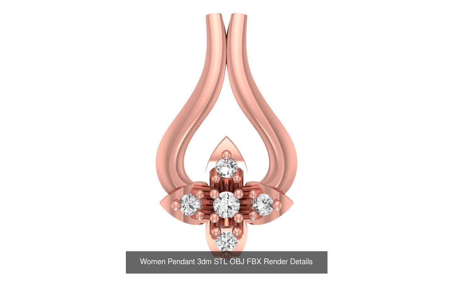 143 Women Unique Pendant 3dm STL OBJ FBX Details Collection _118