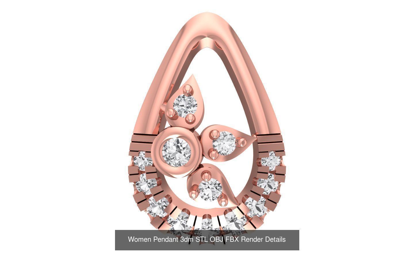 143 Women Unique Pendant 3dm STL OBJ FBX Details Collection _63