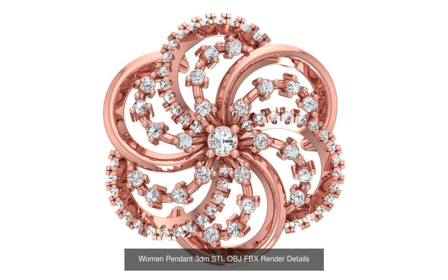 143 Women Unique Pendant 3dm STL OBJ FBX Details Collection _20