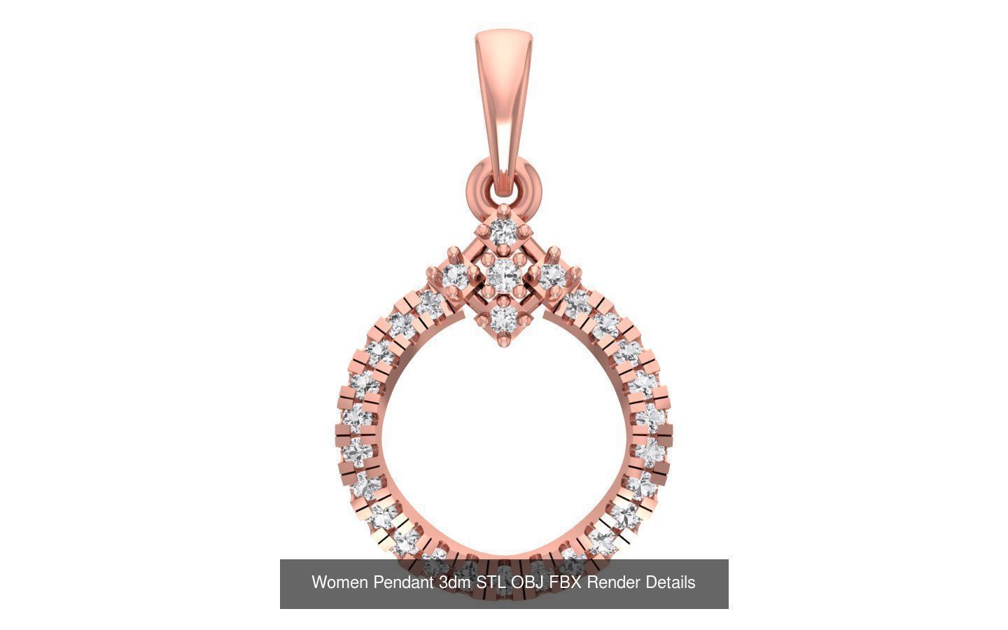 143 Women Unique Pendant 3dm STL OBJ FBX Details Collection _84