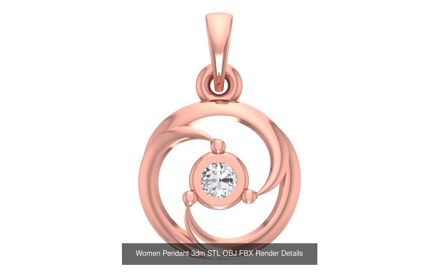 143 Women Unique Pendant 3dm STL OBJ FBX Details Collection _74