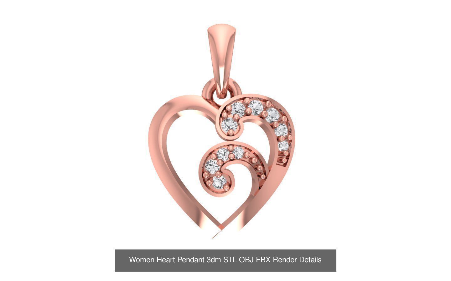 143 Women Unique Pendant 3dm STL OBJ FBX Details Collection _94