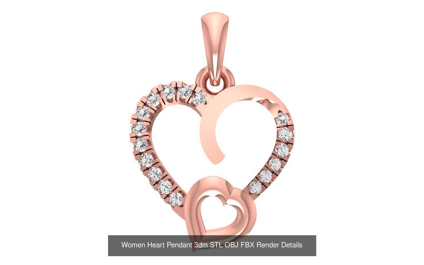 143 Women Unique Pendant 3dm STL OBJ FBX Details Collection _88