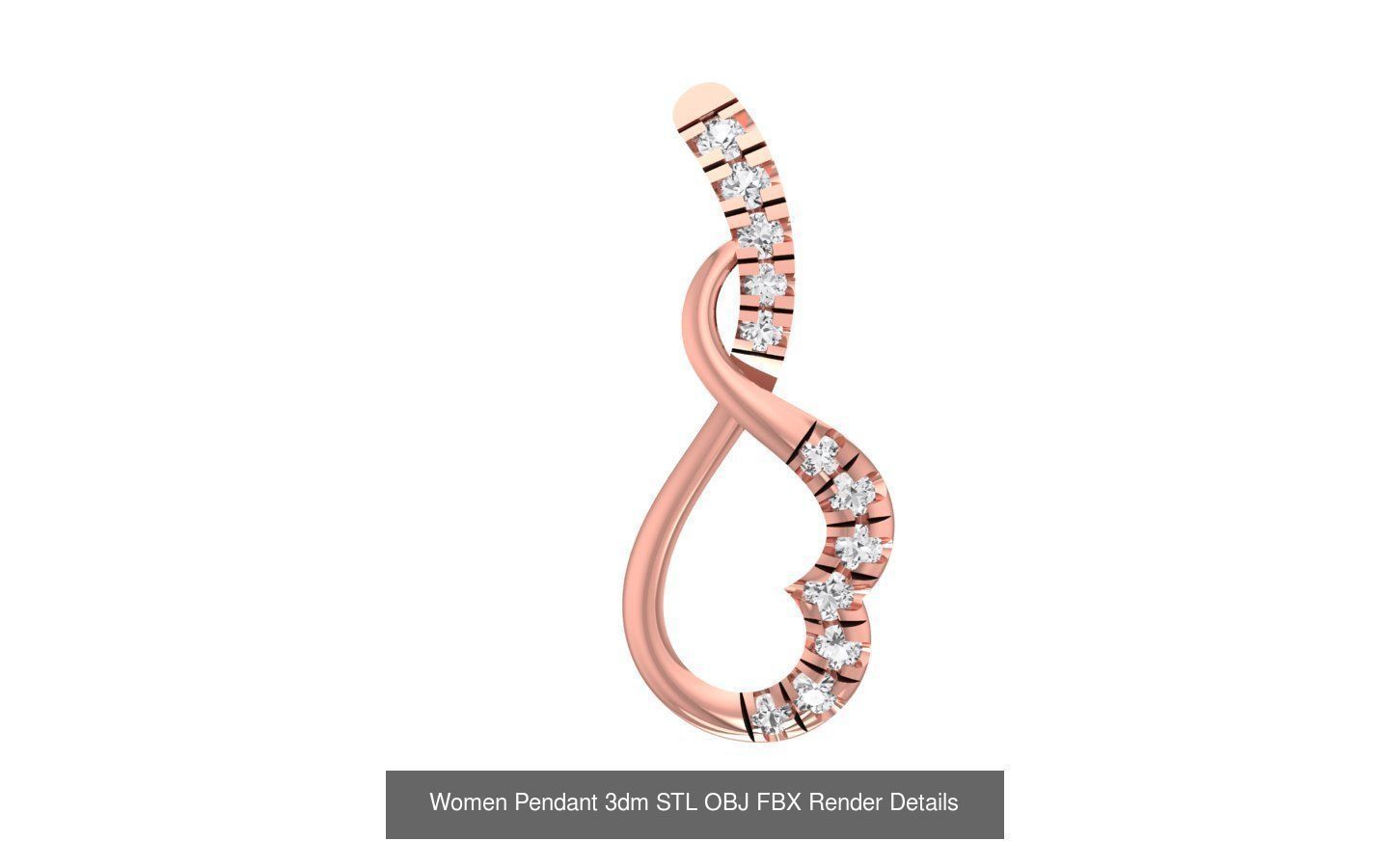 143 Women Unique Pendant 3dm STL OBJ FBX Details Collection _99