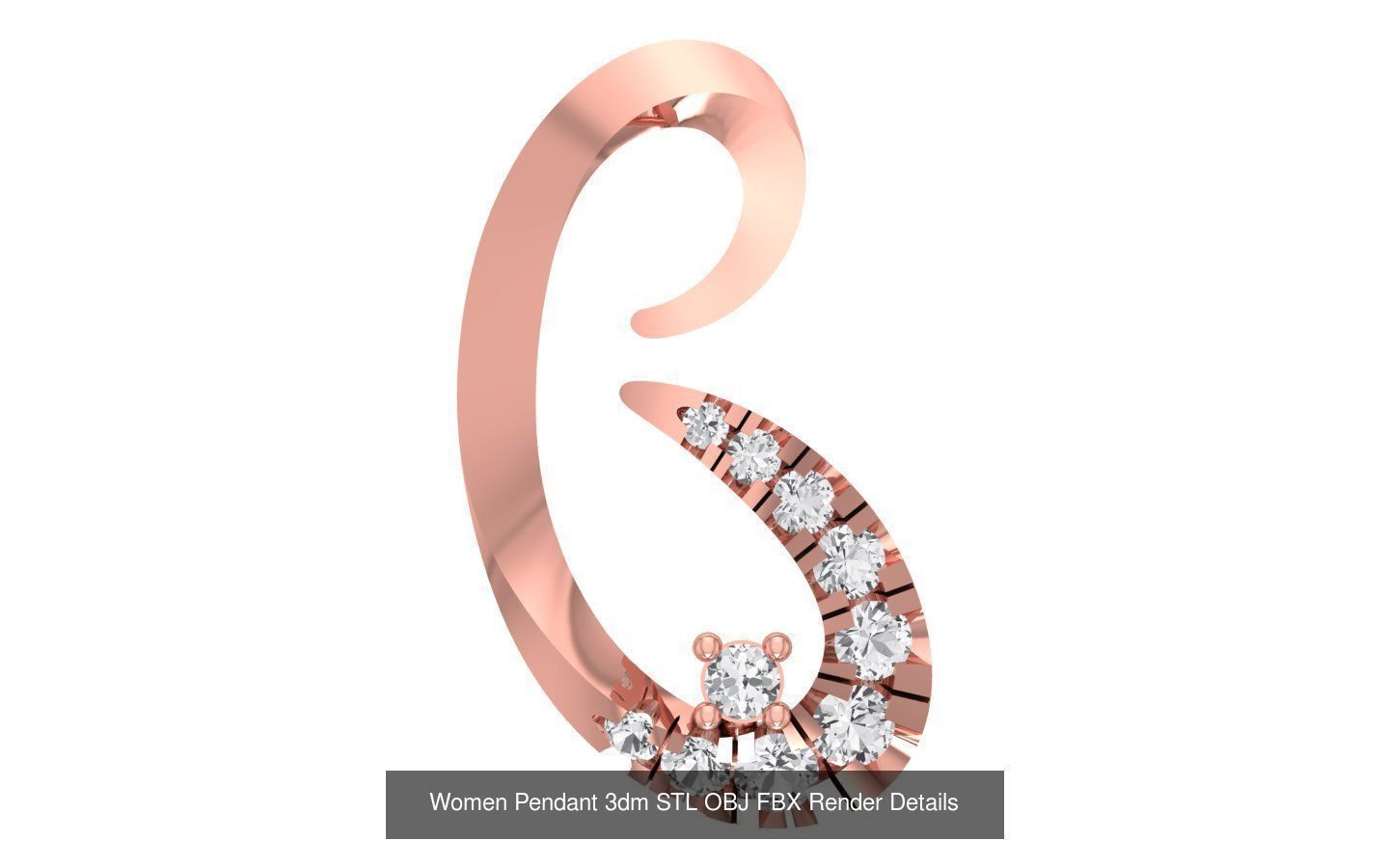 143 Women Unique Pendant 3dm STL OBJ FBX Details Collection _97