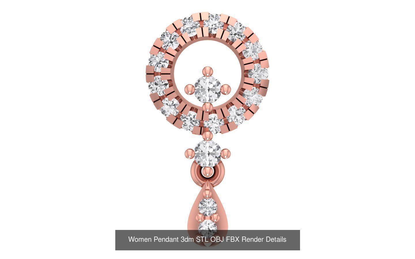 143 Women Unique Pendant 3dm STL OBJ FBX Details Collection _129