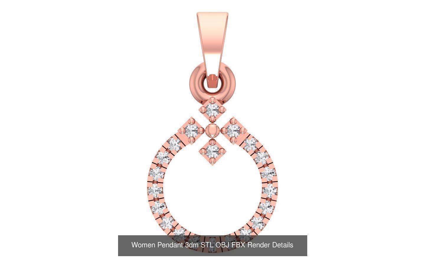 143 Women Unique Pendant 3dm STL OBJ FBX Details Collection _127