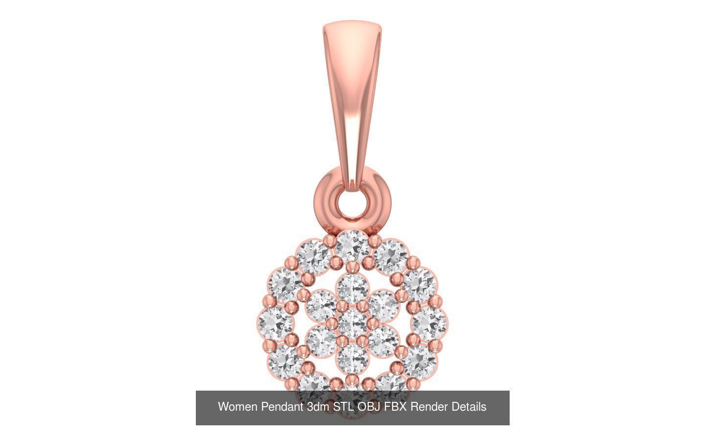 143 Women Unique Pendant 3dm STL OBJ FBX Details Collection _68