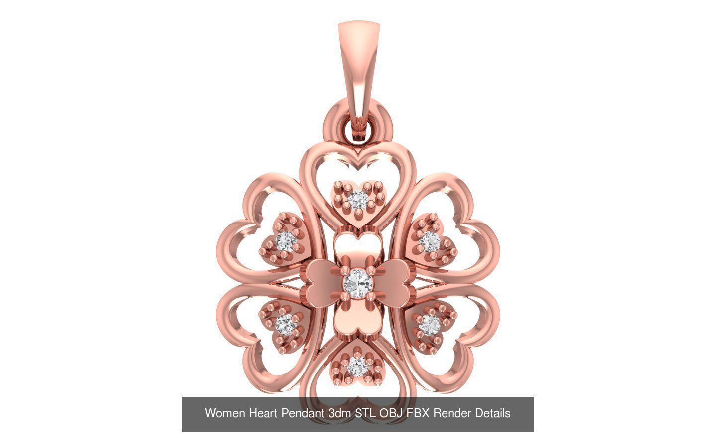 143 Women Unique Pendant 3dm STL OBJ FBX Details Collection _52