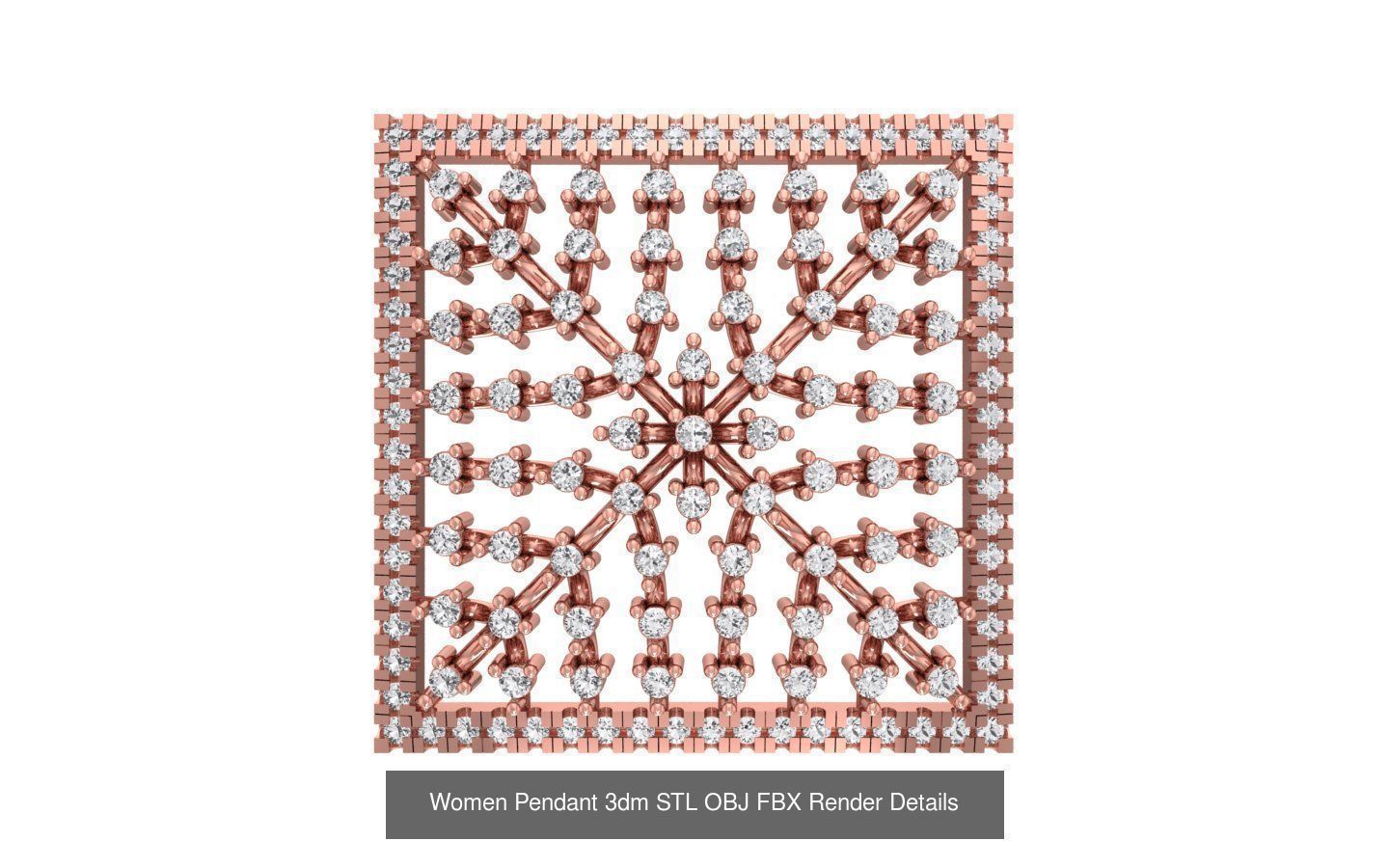 143 Women Unique Pendant 3dm STL OBJ FBX Details Collection _13