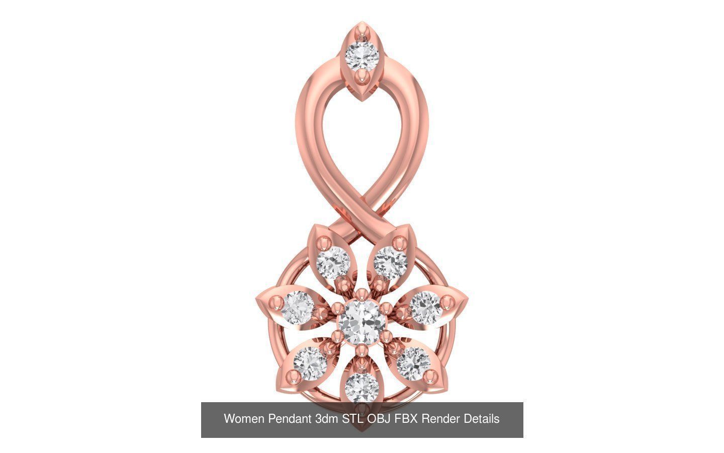 143 Women Unique Pendant 3dm STL OBJ FBX Details Collection _80