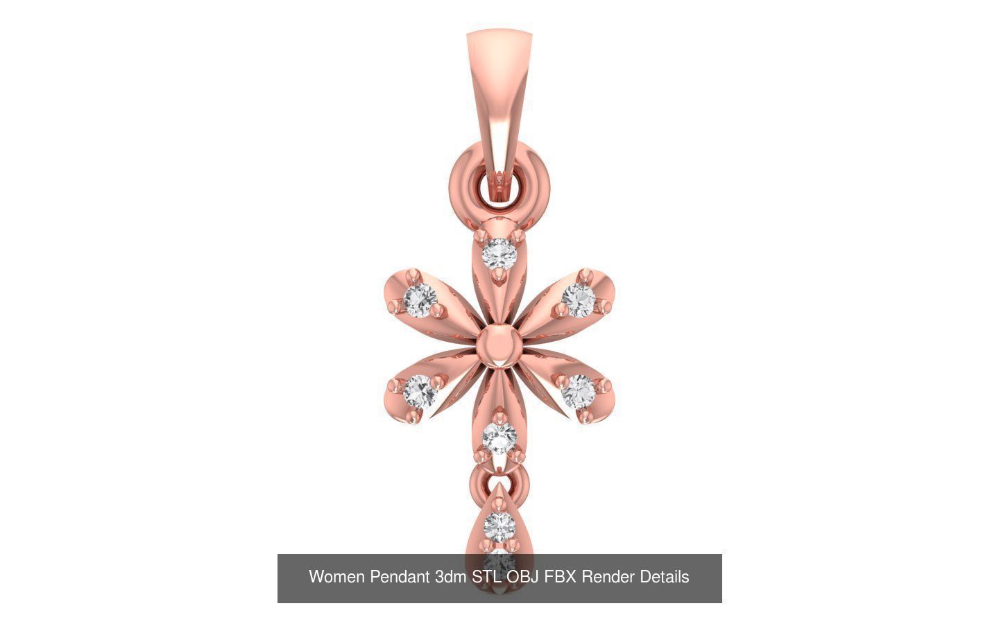 143 Women Unique Pendant 3dm STL OBJ FBX Details Collection _125