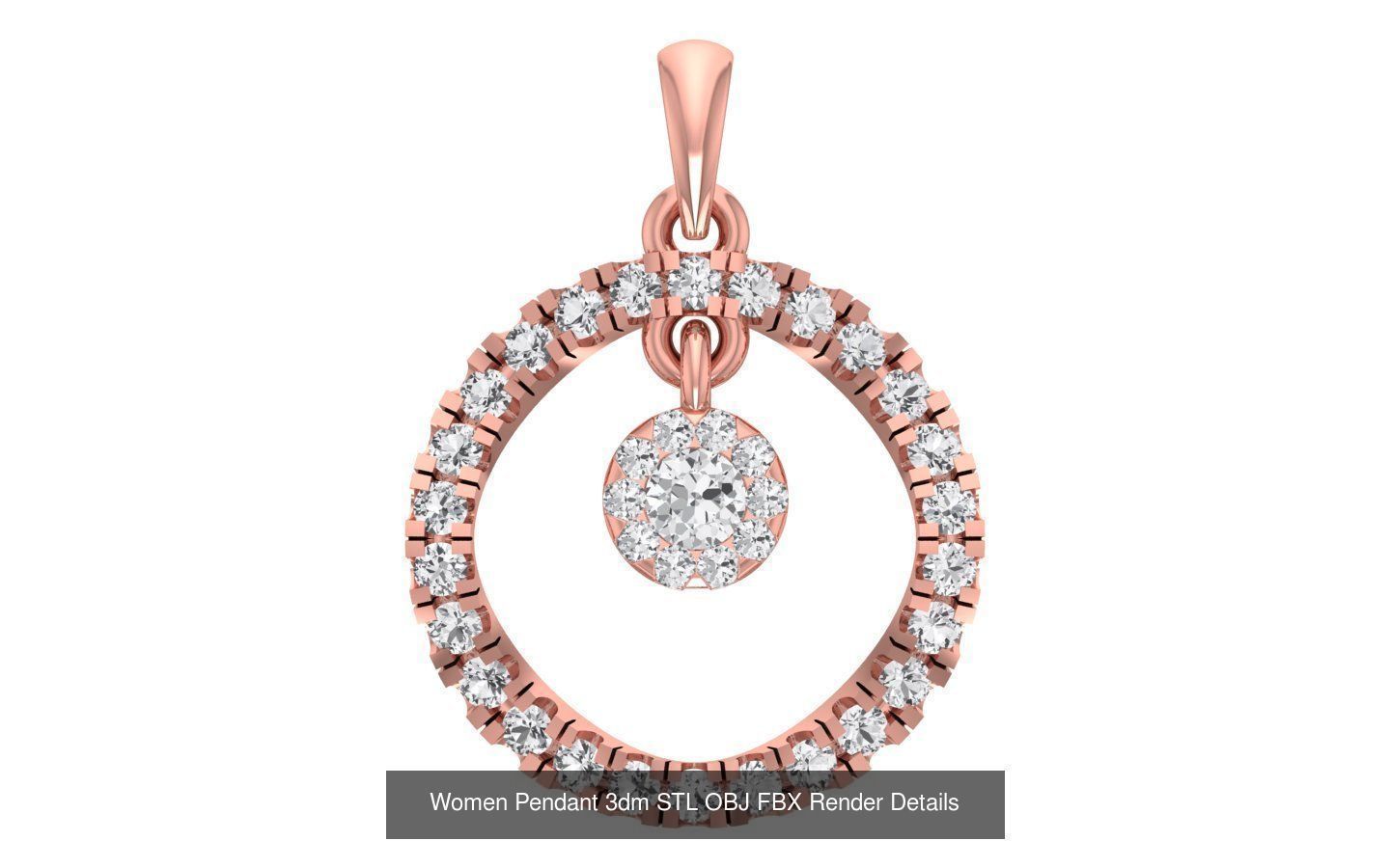 143 Women Unique Pendant 3dm STL OBJ FBX Details Collection _112
