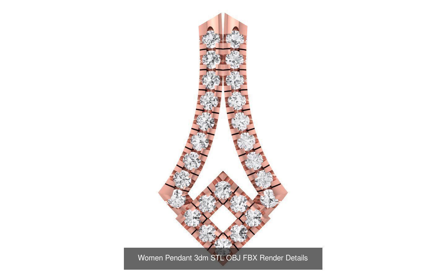 143 Women Unique Pendant 3dm STL OBJ FBX Details Collection _92