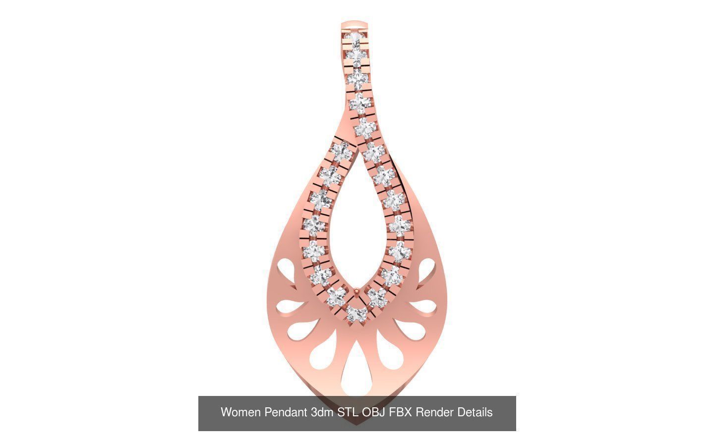 143 Women Unique Pendant 3dm STL OBJ FBX Details Collection _121