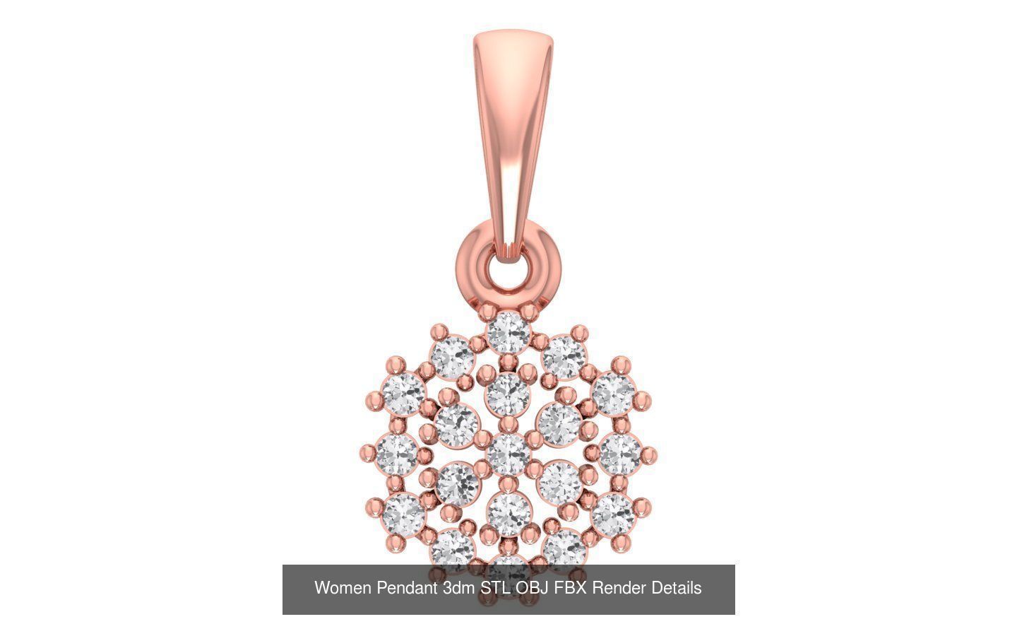 143 Women Unique Pendant 3dm STL OBJ FBX Details Collection _67