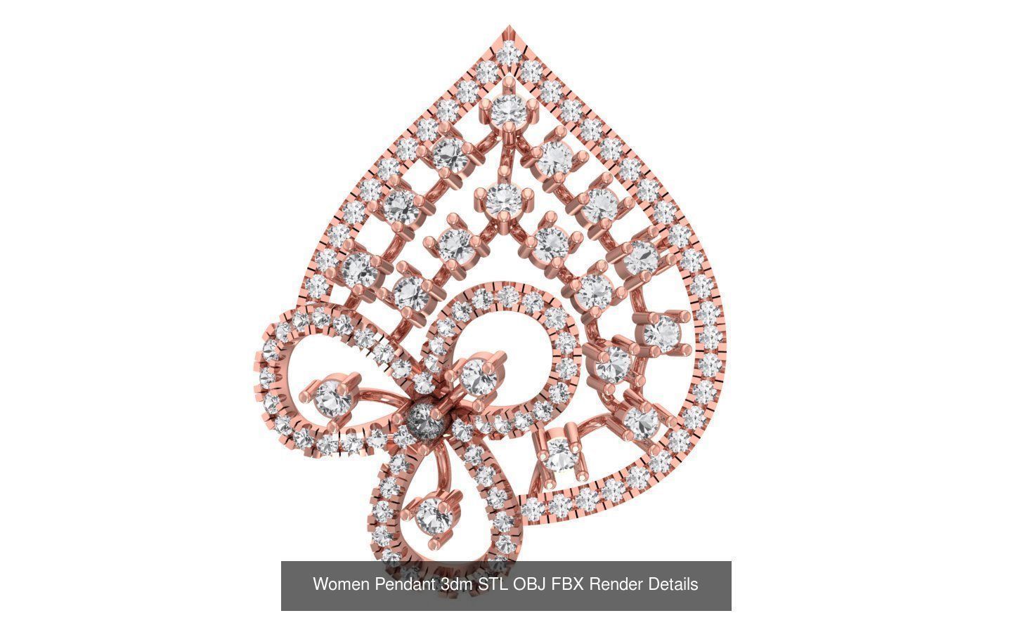 143 Women Unique Pendant 3dm STL OBJ FBX Details Collection _41