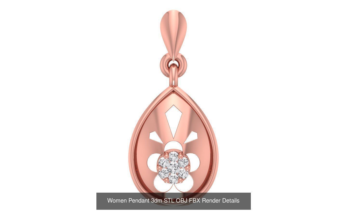 143 Women Unique Pendant 3dm STL OBJ FBX Details Collection _54