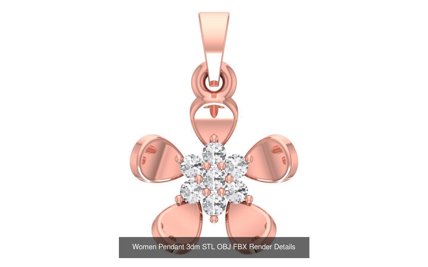 143 Women Unique Pendant 3dm STL OBJ FBX Details Collection _146