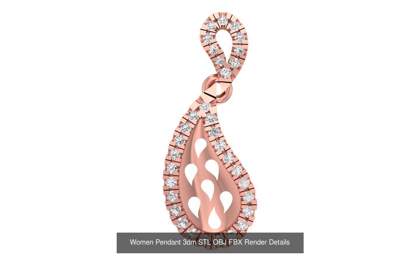 143 Women Unique Pendant 3dm STL OBJ FBX Details Collection _66