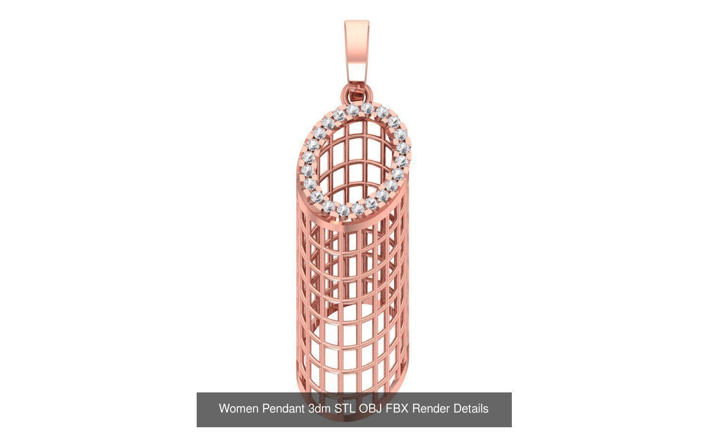 143 Women Unique Pendant 3dm STL OBJ FBX Details Collection _49