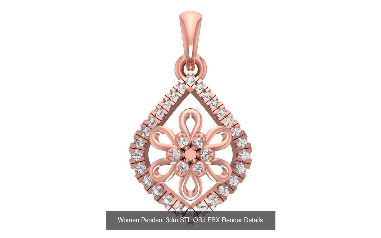 143 Women Unique Pendant 3dm STL OBJ FBX Details Collection _57