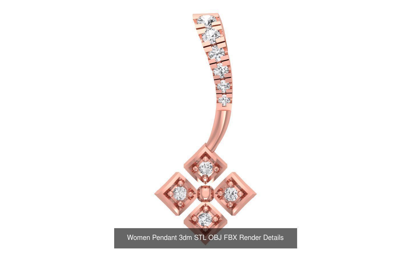 143 Women Unique Pendant 3dm STL OBJ FBX Details Collection _82